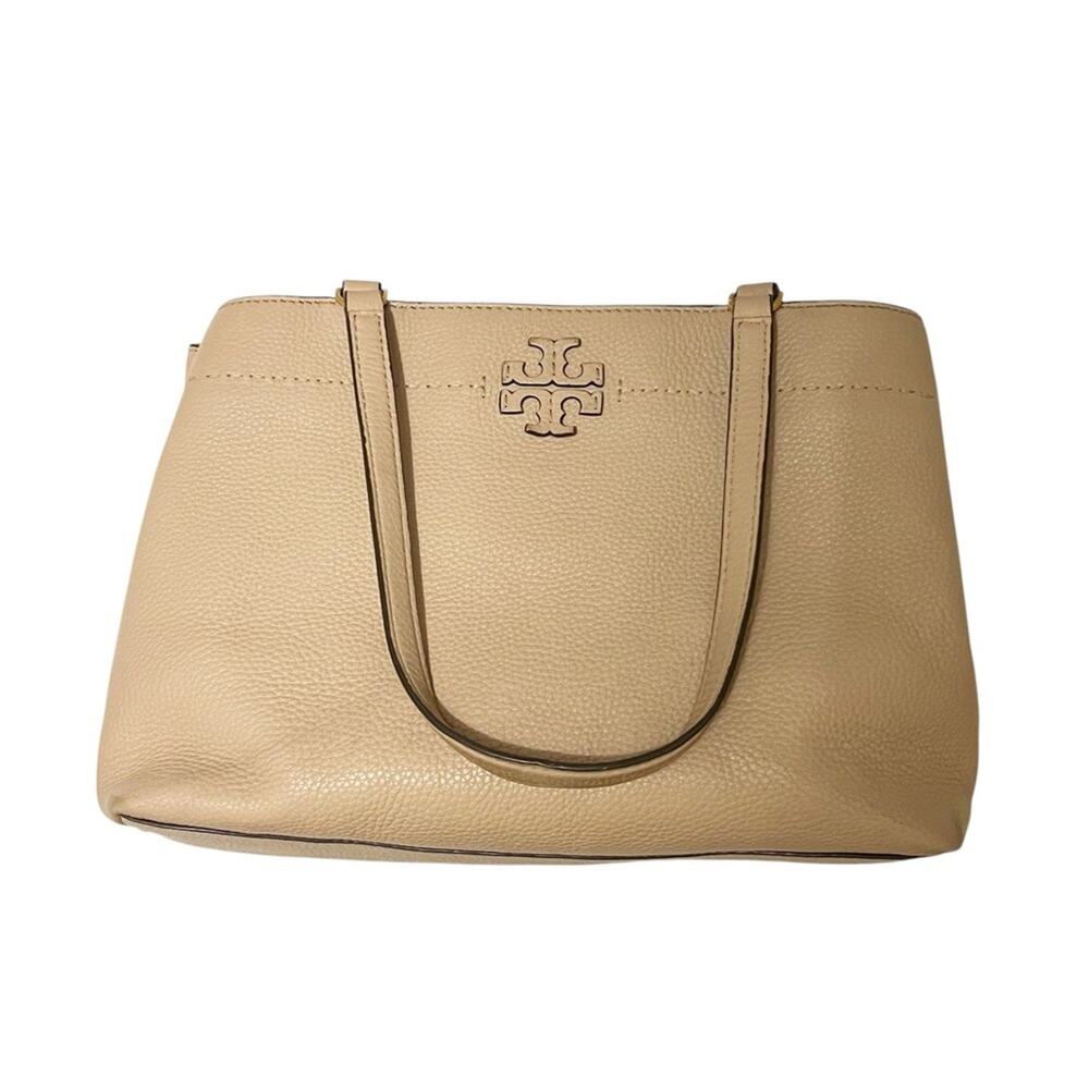 Tory Burch McGraw Devon Sand Nude Leather Purse